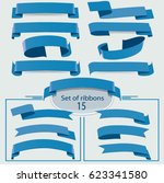 vector ribbons banners. ... | Shutterstock .eps vector #623341580