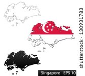 maps of singapore  3... | Shutterstock .eps vector #130931783