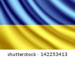 waving flag of ukraine  vector | Shutterstock .eps vector #142253413