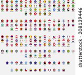 circle flags of the world  all... | Shutterstock .eps vector #208139446