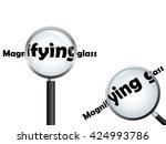 magnifying glass  positioned... | Shutterstock .eps vector #424993786