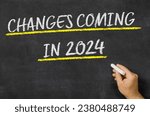 Small photo of Changes Coming in 2024 written on a blackboard