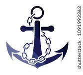 sea anchor with chain icon.... | Shutterstock .eps vector #1091993363