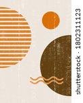 burnt orange sun print boho... | Shutterstock .eps vector #1802311123