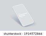 modern clay mockup smartphone... | Shutterstock .eps vector #1914572866