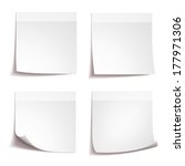 white stick note paper on white ... | Shutterstock . vector #177971306