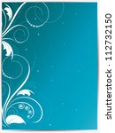vector card with floral... | Shutterstock .eps vector #112732150
