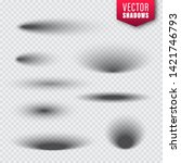 vector shadows set on... | Shutterstock .eps vector #1421746793