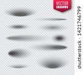 vector shadows set on... | Shutterstock .eps vector #1421746799