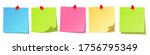 realistic blank sticky notes... | Shutterstock .eps vector #1756795349