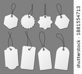 realistic white price tags... | Shutterstock .eps vector #1881554713