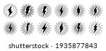 set of vintage lightning bolts... | Shutterstock .eps vector #1935877843