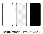 realistic smartphone with blank ... | Shutterstock .eps vector #1960712323