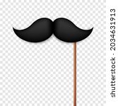 realistic black mustache on a... | Shutterstock .eps vector #2034631913