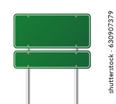 road traffic green sign board... | Shutterstock .eps vector #630907379
