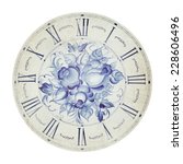 vintage flower clock... | Shutterstock . vector #228606496