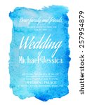 wedding invitation card with... | Shutterstock .eps vector #257954879