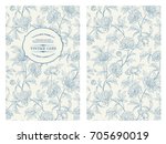 botanical cover design with... | Shutterstock .eps vector #705690019