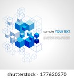 abstract blue cubes vector... | Shutterstock .eps vector #177620270