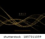 abstract shiny golden wavy... | Shutterstock .eps vector #1857311059