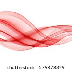 Abstract Red Color Wave Design...