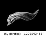 Small photo of White Veil flounce on Black background