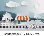 minimart modern supermarket... | Shutterstock .eps vector #713778796