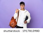young student man over isolated ... | Shutterstock . vector #1917813980
