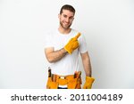 young electrician man over... | Shutterstock . vector #2011004189