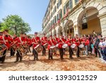 Small photo of Corfu, Greece - April 27, 2019: Philharmonic musicians in the customary lament procession on the morning of Holy Saturday, at the old town of Corfu.