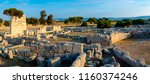 Small photo of View ruins archaeological area of the ancient settlement of Egnazia, near Sevelletri, Puglia - Italy In the ancient settlement lived the ancient inhabitants of Puglia, then subjugated by the Romans