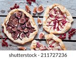 Homemade  galetts with fruits figs and apples