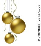 Photo of Three Christmas balls hanging | Free christmas images