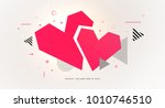 abstract geometric glitch art... | Shutterstock .eps vector #1010746510