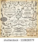 vector set of calligraphic... | Shutterstock .eps vector #110828579