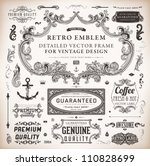 vector set of calligraphic... | Shutterstock .eps vector #110828699