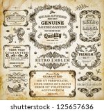 vector set of calligraphic... | Shutterstock .eps vector #125657636