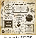 vector set of calligraphic... | Shutterstock .eps vector #125658743