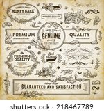 vintage vector design elements... | Shutterstock .eps vector #218467789