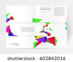 memphis geometric background... | Shutterstock .eps vector #602842016