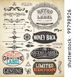 vector set of calligraphic... | Shutterstock .eps vector #99798926
