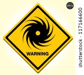 Hurricane Warning Sign  Vector