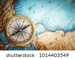 Old Vintage Retro Compass On...