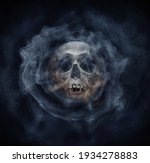 A Skeleton's Skull And Smoke....