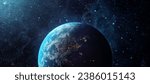 Small photo of Panoramic view of the Earth, sun, star and galaxy. Sunrise over planet Earth, view from space. Elements of this image furnished by NASA.