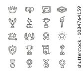 awards related icons  thin... | Shutterstock .eps vector #1034764159