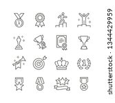 awards related icons  thin... | Shutterstock .eps vector #1344429959