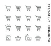 shopping cart related icons ... | Shutterstock .eps vector #1441047863