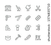 Barbershop Related Icons  Thin...