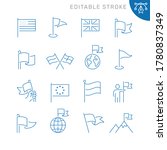 flag related icons. editable... | Shutterstock .eps vector #1780837349
